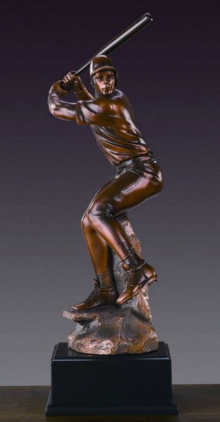 Baseball Batter Player Sculpture Large Figurine Sport Artwork Decor